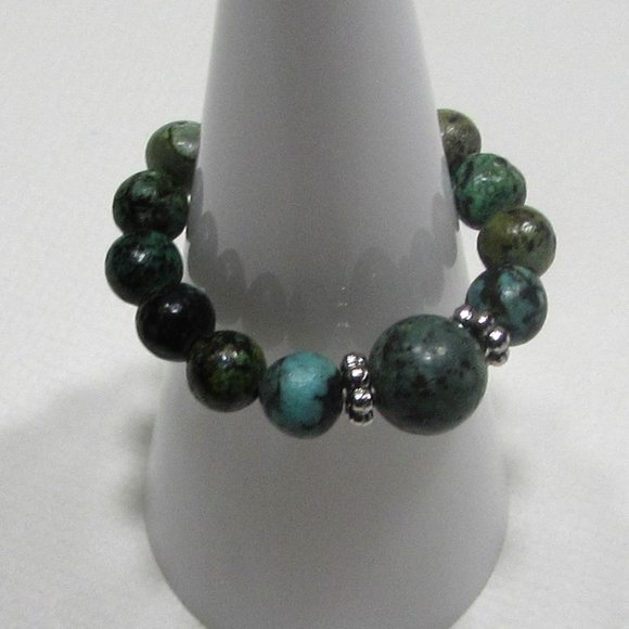 Natural African Turquoise Calming Gemstone Ring - Picture 1 of 3